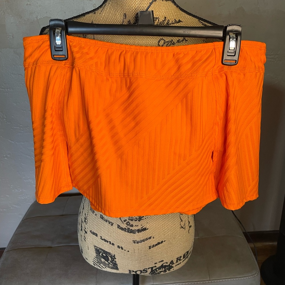 Nautica Orange Skirted Swim Pant. Two slits in front pair with bikini top Sz 10